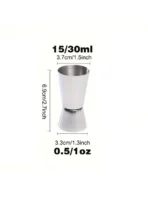 1pc Stainless Steel Double-Headed Measuring Cup, Stainless Steel Measuring Cup, Liquid Measuring Cup, Professional Cocktail Double-Headed Measuring Cup, Cocktail Mixer, Cocktail Glass, Water Cup, Essential For Summer, Precise Beverage Measurement Tool, Su - Image 10