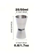 1pc Stainless Steel Double-Headed Measuring Cup, Stainless Steel Measuring Cup, Liquid Measuring Cup, Professional Cocktail Double-Headed Measuring Cup, Cocktail Mixer, Cocktail Glass, Water Cup, Essential For Summer, Precise Beverage Measurement Tool, Su - Image 9