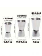 1pc Stainless Steel Double-Headed Measuring Cup, Stainless Steel Measuring Cup, Liquid Measuring Cup, Professional Cocktail Double-Headed Measuring Cup, Cocktail Mixer, Cocktail Glass, Water Cup, Essential For Summer, Precise Beverage Measurement Tool, Su - Image 4
