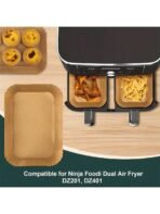 200pcs Disposable Air Fryer Paper Liners Rectangular Non-Stick Baking Paper For Double Layer Air Fryer, Air Fryer Accessories, Oil-Proof & Waterproof Air Fryer Paper Liners, Air Fryer Paper Liners, Autumn Decor Home, Kitchen Decor, Christmas Gifts, Cheap, - Image 3