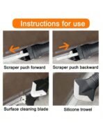 5-In-1 Silicone Scraper Sealant Smoothing Tool Set, Caulk Removal, Polishing, Grouting, Flooring Mold Removal Manual Tool Kit, For Men - Image 8