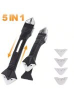 5-In-1 Silicone Scraper Sealant Smoothing Tool Set, Caulk Removal, Polishing, Grouting, Flooring Mold Removal Manual Tool Kit, For Men