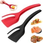 1pc Egg Turner Spatula, Steak Turner Tongs, Egg Spatula Tongs, 2-In-1 Handle And Turner Tongs, Multi-Function Non-Stick Kitchen Turner Spatula, Spatula Tongs, Pancake Spatula, Toaster Tongs, Burger Tongs, Non-Stick Coating Spatula, Roasted Chicken Roll Sp