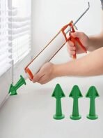 3-Piece Silicone Sealant Nozzle Professional Filling Tool Set - Sealant And Grouting Epoxy Piston Fittings, Durable Silicone Tools - Easy To Clean, Suitable For Floor And Tile Grouts, No Power Required.