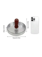 1pc Non-Stick Hamburger Patty Press Mold Hamburger Maker With Removable Plate, Burger Press For Beef, Cheese, Veggie Burgers, BBQ - Image 3