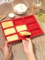 1pc Silicone Mini Toast Bread Mold, Silicone Baking Mold, Non-Stick Mini Bread Mold, 9-Cavity Silicone Bread Baking Mold, Perfect For Mini Toast, Cake, Bread And Meatloaf, Cake, Brownies, Heat-Resistant Handmade Baking Mold Suitable For Birthday, Jelly Mo - Image 6