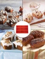1pc Silicone Mini Toast Bread Mold, Silicone Baking Mold, Non-Stick Mini Bread Mold, 9-Cavity Silicone Bread Baking Mold, Perfect For Mini Toast, Cake, Bread And Meatloaf, Cake, Brownies, Heat-Resistant Handmade Baking Mold Suitable For Birthday, Jelly Mo - Image 7