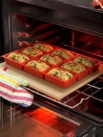 1pc Silicone Mini Toast Bread Mold, Silicone Baking Mold, Non-Stick Mini Bread Mold, 9-Cavity Silicone Bread Baking Mold, Perfect For Mini Toast, Cake, Bread And Meatloaf, Cake, Brownies, Heat-Resistant Handmade Baking Mold Suitable For Birthday, Jelly Mo