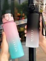 500ml Large-Capacity Gradient Plastic Water Bottle, Portable Easy To Hold Drinking Bottle For Outdoor Sports And Daily Fitness - Image 2