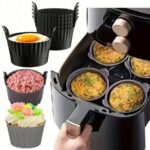 4-Piece/2-Piece/1-Piece/7-Piece Air Fryer Egg Mold Set, Small Silicone Egg Tray, Suitable For Air Fryer Egg Frying, Silicone Egg Plate, Microwave And Air Fryer Egg Frying, Non-Stick, Kitchen Utensils, Baking Accessories.