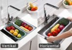 Extendable Sink Strainer, Adjustable Strainer Basket For Kitchen Sink, Multifunctional Draining Colander For Sinks, Practical For Washing Fruits And Vegetables, Draining Pasta, Rice And Other Food, Easy Storage, 34.5-48 X 6.5 X 20 Cm - Image 3