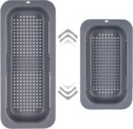 Extendable Sink Strainer, Adjustable Strainer Basket For Kitchen Sink, Multifunctional Draining Colander For Sinks, Practical For Washing Fruits And Vegetables, Draining Pasta, Rice And Other Food, Easy Storage, 34.5-48 X 6.5 X 20 Cm