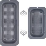 Extendable Sink Strainer, Adjustable Strainer Basket For Kitchen Sink, Multifunctional Draining Colander For Sinks, Practical For Washing Fruits And Vegetables, Draining Pasta, Rice And Other Food, Easy Storage, 34.5-48 X 6.5 X 20 Cm