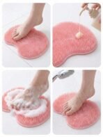 Silicone Shower Foot Scrubbing Pad With Strong Suction Cups, Wall-Mountable Exfoliating Foot Massage Mat, Multi-Purpose Back & Body Scrubbing Cleaning Pad, Quick-Dry Non-Slip Bathroom Cleaning Tool, Unisex, Suitable For Bathroom Shower Spa Gift - Image 7