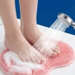 Silicone Shower Foot Scrubbing Pad With Strong Suction Cups, Wall-Mountable Exfoliating Foot Massage Mat, Multi-Purpose Back & Body Scrubbing Cleaning Pad, Quick-Dry Non-Slip Bathroom Cleaning Tool, Unisex, Suitable For Bathroom Shower Spa Gift