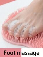 Silicone Shower Foot Scrubbing Pad With Strong Suction Cups, Wall-Mountable Exfoliating Foot Massage Mat, Multi-Purpose Back & Body Scrubbing Cleaning Pad, Quick-Dry Non-Slip Bathroom Cleaning Tool, Unisex, Suitable For Bathroom Shower Spa Gift - Image 6