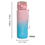 500ml Large-Capacity Gradient Plastic Water Bottle, Portable Easy To Hold Drinking Bottle For Outdoor Sports And Daily Fitness - Image 6